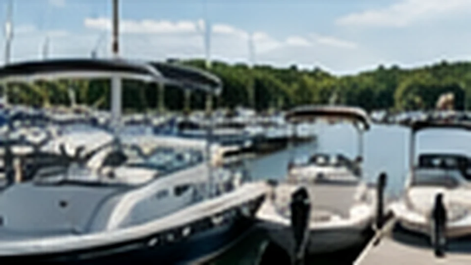 Boats lined up at a marina dock before opening